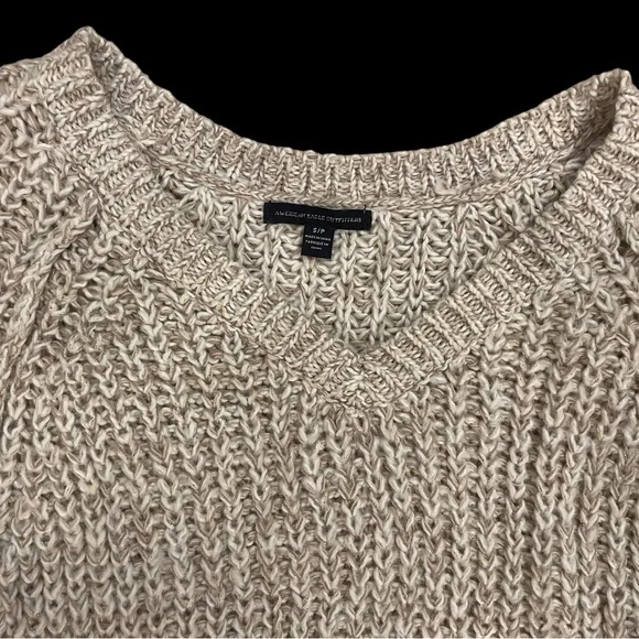 American Eagle Outfitters Tan/Gold Knitted Sweater - Picture 4 of 5